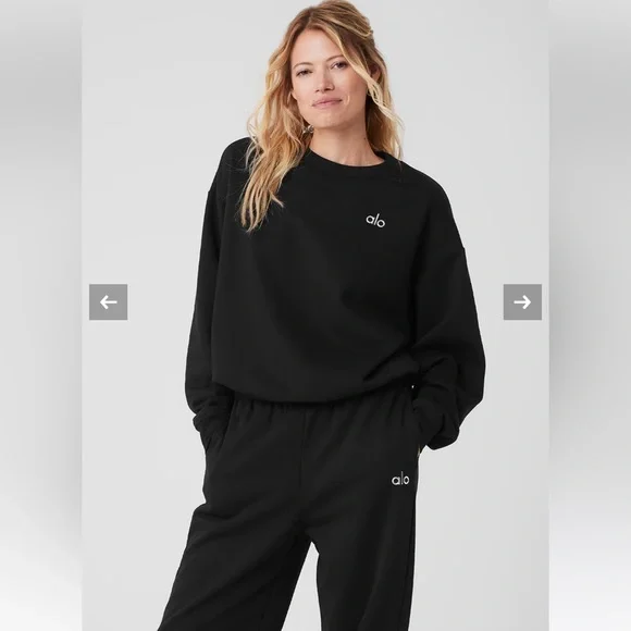 ALO Yoga | Tops | Alo Yoga Accolade Crew Neck Pulloverblknwt